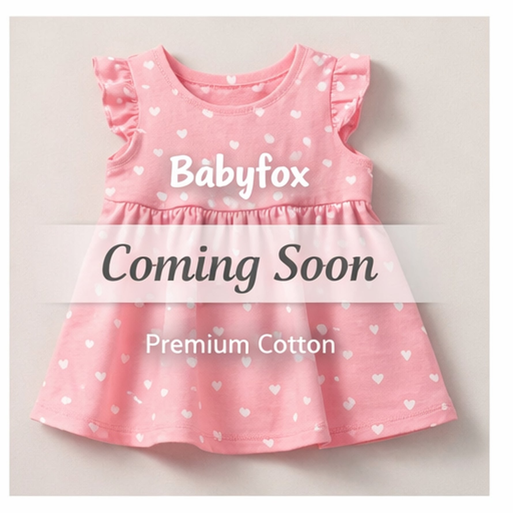 Babyfox Baby Girl Cotton Dress – Heart Print (Coming Soon)